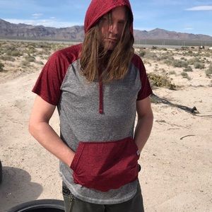 Colorblock Raglan Jersey Hoodie Athletic Top